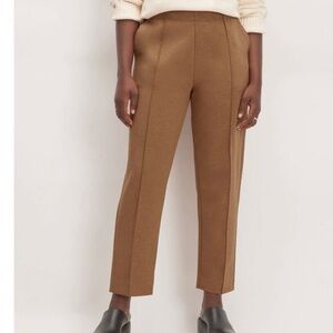 Everlane Heathered Auburn Dream Pleated Knit Crop Pant